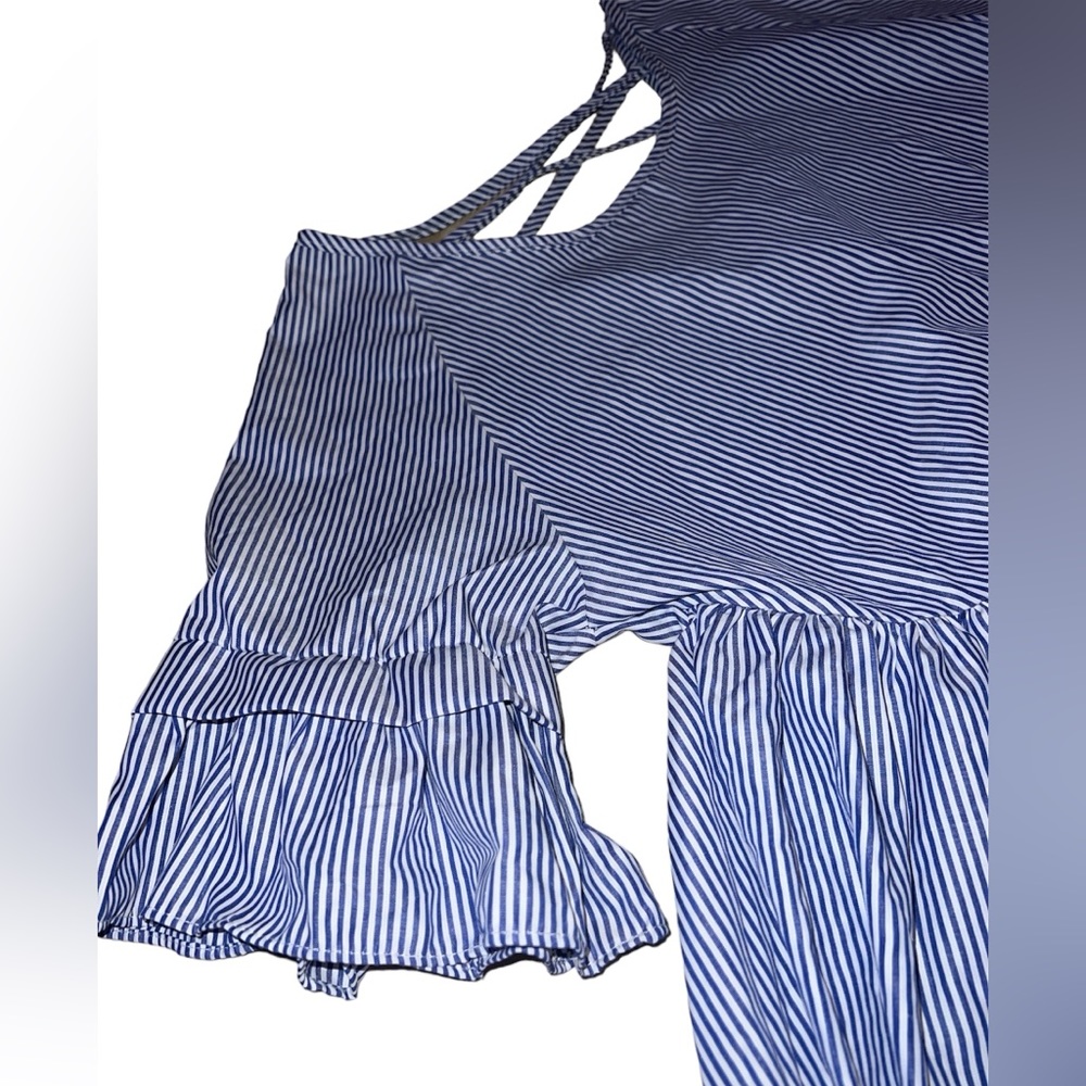 Firth Striped Ruffled Blouse. Sz Small💙 - Picture 9 of 10